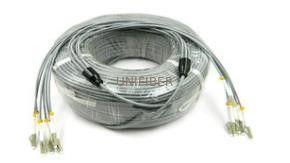 Flexible Armored Fiber Optical Patch Cord , Lc To Lc Multimode Fiber Optic Cable
