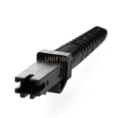 Black Plastic Fiber Optic Cable Connectors , Mtrj Fiber Connector Long Life Span