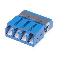 Quad/duplex LC optical fiber adapter with Internal Shutter, designed for Dust and Laser Protection