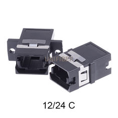 Black Color MPO Fiber Optic Adapter 12C / 24C / 36 C Easy Operating