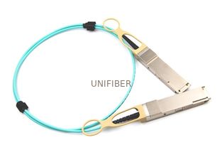 100G AOC Cable Fiber Optic Ethernet Transceiver QSFP28 To QSFP28 RoHS 6 Compliant