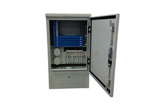 144/288 Core Fiber Optic Cabinet Outdoor Floor Standing High Intensity Anti Corrision