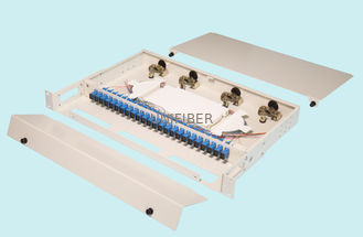 12/24 Port Fiber Optic Patch Panel Rack Mounted Terminal Box With Dust Cover