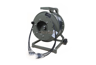 Outdoor Military Armored Patch Cord Assembly 200-500m With Portable Reel
