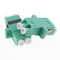 Ethernet Network Fiber Optic Adapter , LC Duplex Adapter Green / Blue Color