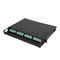 19" 1U Fixed Patch Panel MPO MTP Rack Mount Distribution Panel With 4 Individule MPO Modules