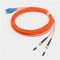 SMA To SC Duplex Fiber Optical Patch Cord PVC/LSZH/OFNR Jacket 3.0mm Diameter
