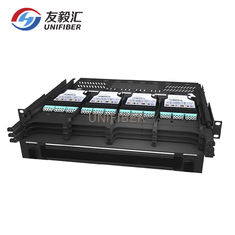 1RU Three Layers Fiber Patch Panel 144 Terminations High Density ODF MPO To LC