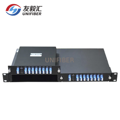 1U Rack Mount 8 Channel Multiplexer CWDM Mux Demux LGX Single Fiber