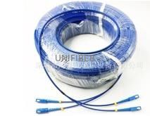 Indoor Fiber Optical Patch Cord , Armored Fiber Optic Cable LC/UPC To LC/UPC Duplex
