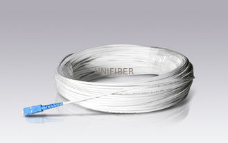 White Fiber Optic Network Cable , Ftth Fiber Optic Drop Cable Sc Connector