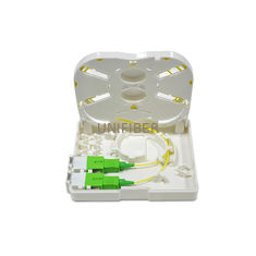 Mini FTTH Fiber Optic Cable Termination Box 2 Ports SC/APC Adapter With Bilayer Structure