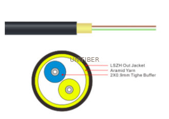 0.9mm Tight Buffered Bulk Fiber Optic Cable GJYWFJH Wireless Base Station Horizontal / Vertical Cabling