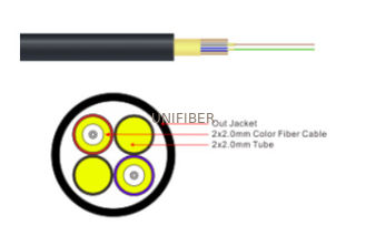 2 Core Bulk Fiber Optic Cable Singlemode / Multimode Light Weight Easy To Connect