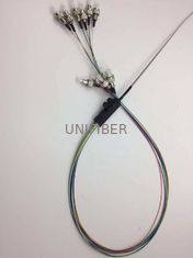 12 Colors ST Ribbon Fan Out Pigtail Optical Fiber Installed For Splice Stray