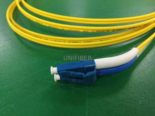 High Density Cabling Fiber Optical Patch Cord Mini Short Boot LC To Angled Boot LC 9/125um
