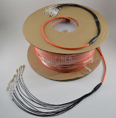 12/24 Strand Multimode Fiber Optic Cable Pre Terminated High Density With LC Connectors