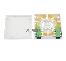 Anti Collision Fiber Optic Termination Box 2 Port Mini FTTH Faceplate Socket Panel
