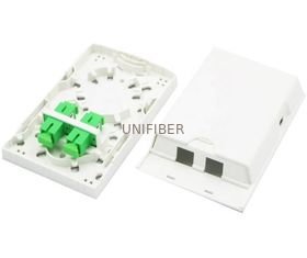 Rossette Fiber Optic Distribution Box Embedded Type 2 Port Outlet Panel ABS