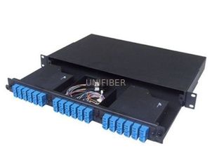72 Port Fiber Optic Patch Panel 3x24 Core Cassette Module 1U 19 Rack Mounted