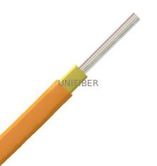 12 Core single mode fiber optic cable , flat ribbon yellow Fiber Optic Cable For Indoor Distribution