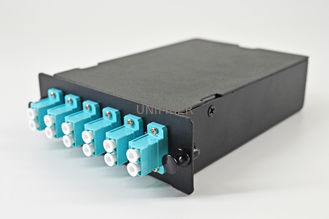 Fiber optic cassette module 12/24 Port multimode 10G OM3 preloaded with MPO MTP to LC fanout cable patch cord