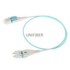Uniboot LC LC Fiber Optical Patch Cord Flat Clip Duplex OM3 PVC/OFNR 2.0mm BIF