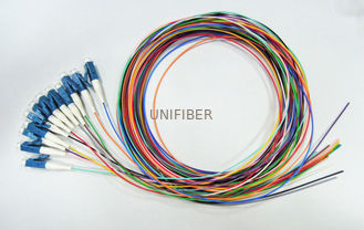 Unjacketed Color Coded Fiber Optic Pigtail LC UPC For Optical Distribution Frame