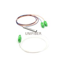 FTTH Fiber Optic Splitter 1 In 2 Out  0.9mm G657A1 SC APC Low Insertion Loss