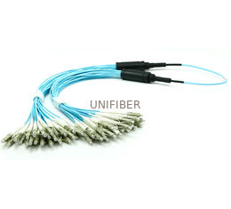 Pre Terminated Fiber Optic Cable Assemblies LC/UPC To LC/UPC Multimode Om3 12/24 Fibers