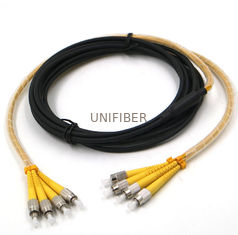 PE  Jacketed Outdoor Pre Terminated Cable 4 Core FC/UPC-FC/UPC With 3.0mm Break Out Legs