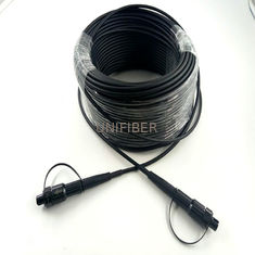 100m-150m Fiber Optic Drop Cable Reduce Welding With Mini SC Waterproof Connector