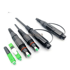 Mini SC/APC Fiber Optic Cable Connectors LSZH Jacket IP67 SC Field Installable