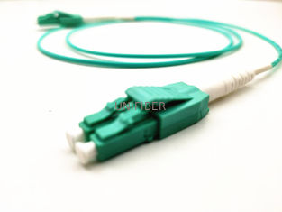 PVC LSZH Jacket Fiber Optic Patch Cables LC Duplex Uniboot OM4 High Density