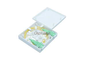 2 Ports Fire Resistant FTTH Termination Box Wall Outlet SC APC