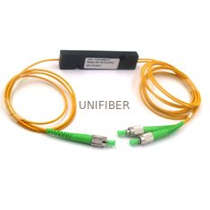 1310 1550nm ABS 1x2 FBT Fiber Optic Coupler 50/50 FC APC Fiber Plc Splitter