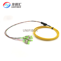 Ribbon Fanout Fiber Optic Pigtail FC APC G657A2 Single Mode 8 12 Strands