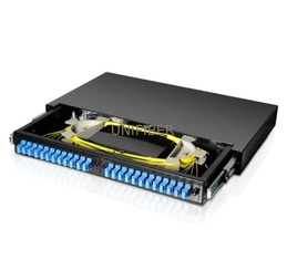 FTTB SC Fiber Optic Patch Panel 19" 1U Rack Mount ODF 24 Port FTTB