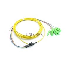 G657A2 Fiber Optic Pigtail SC APC 12C Ribbon Fanout Single Mode