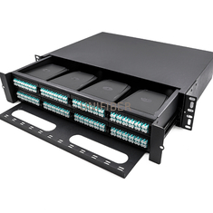 192 Ports HD MPO Fiber Patch Panel With 8 Cassette Modules Duplex LC OM3
