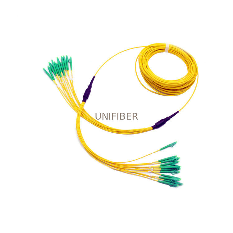 12 Core Pre Terminated Multi Fiber Cables LC/APC To LC/APC 2.0mm Break ...