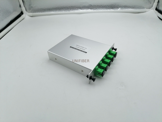 1x4 SC APC Optical PLC Splitter Metal Case LGX Cassette For CATV FTTH