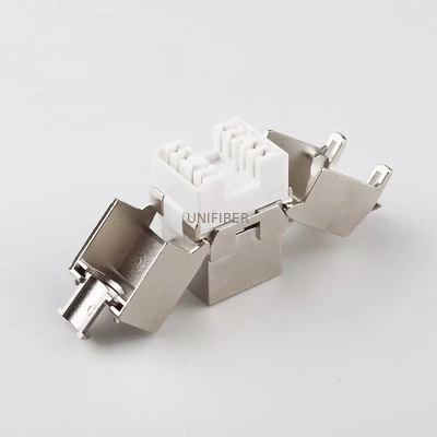 RJ45 Cat7 Keystone Jack Module With Shielded Toolless 8p8c Zinc Alloy 26AWG Cable