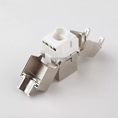 RJ45 Cat7 Keystone Jack Module With Shielded Toolless 8p8c Zinc Alloy 26AWG Cable