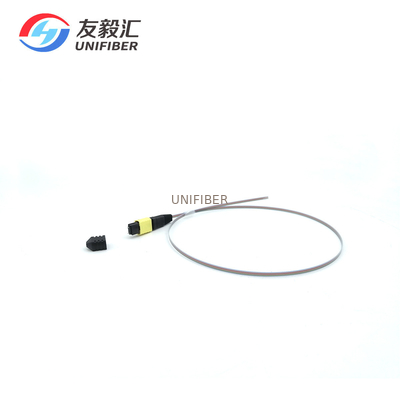 Singlemode 12 Core MPO Ribbon Fiber Pigtail 0.5m Male / Female