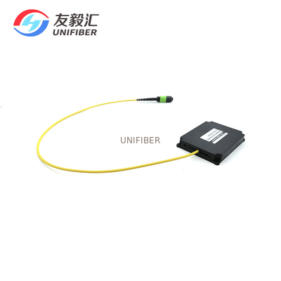 1x2 1310/1550nm Fiber Optic Splitter Module 3.0mm Round Cable Elite MPO/APC Male