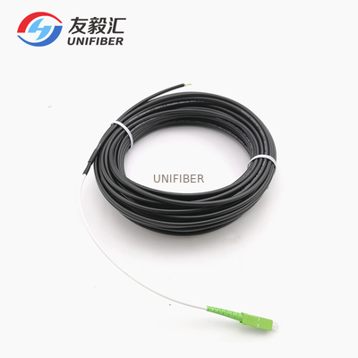 Outdoor FTTH Drop Cable SC/APC 4.6mm Double Jacket G657A2 LSZH Fiber Drop Cable