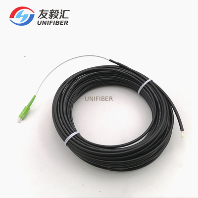 Outdoor FTTH Drop Cable SC/APC 4.6mm Double Jacket G657A2 LSZH Fiber Drop Cable