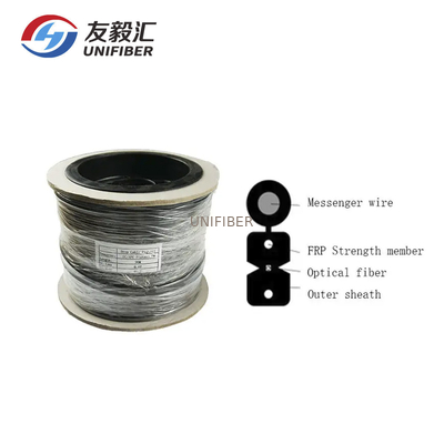 Outdoor FTTH SC/APC Pre Connectorized Flat Drop Cable G657a2 Bulk Fiber Optic Cable