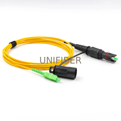 H Optitap To SC/APC Fiber Patch Cable Yellow 3.0mm 3M Customized